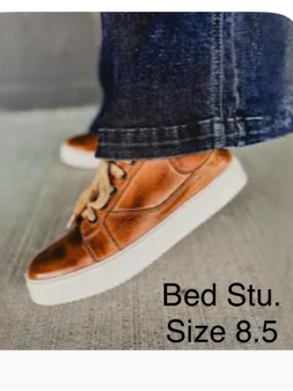 BED|STU Brown Leather Platform Sneaker